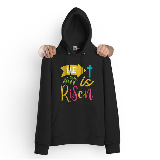 He Is Risen: Pullover Hooded Sweatshirt - Comfy Fit & Style Christian Hoodie - All i Want USA    