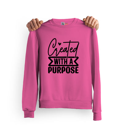 I'm the purpose: Comfortable Crewneck Sweatshirt - Cozy Pullover Christian Sweater - All i Want USA    