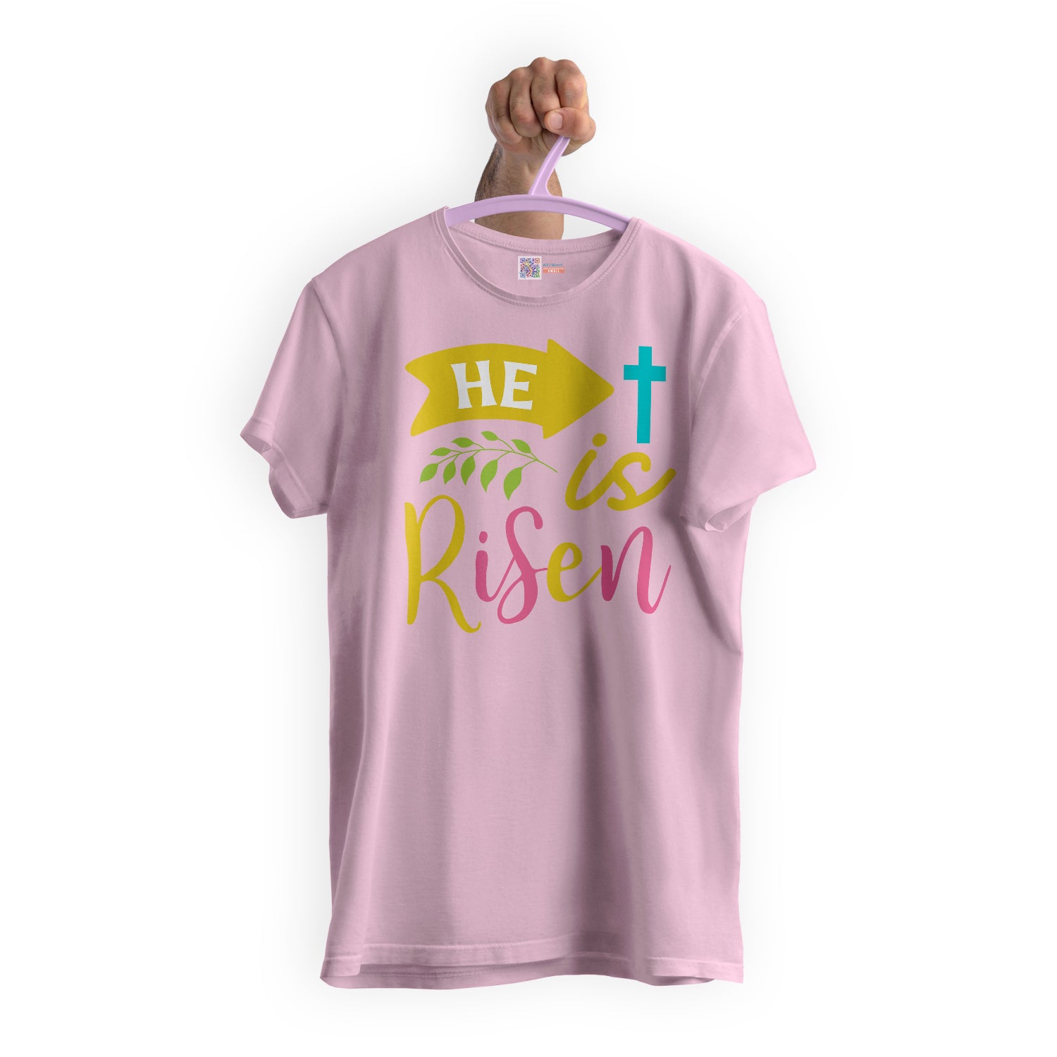 He Is Risen: Crew Neck Short Sleeve Tee - Comfortable Stylish Christian TShirt - All i Want USA    